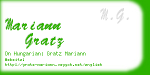 mariann gratz business card